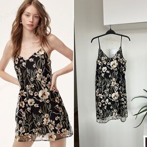 Aritzia Little Moon Cheyenne Floral Mini Formal Evening Party Embroidered Dress
